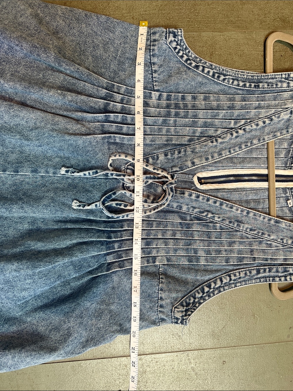 Denim Blue Sleeveless V-Neck Women's romper - Picture 5 of 5